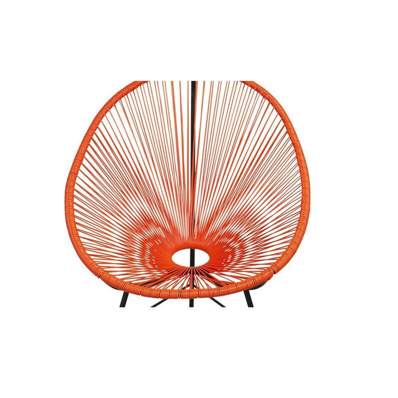 Chaise Acapulco, Orange / cadre noir