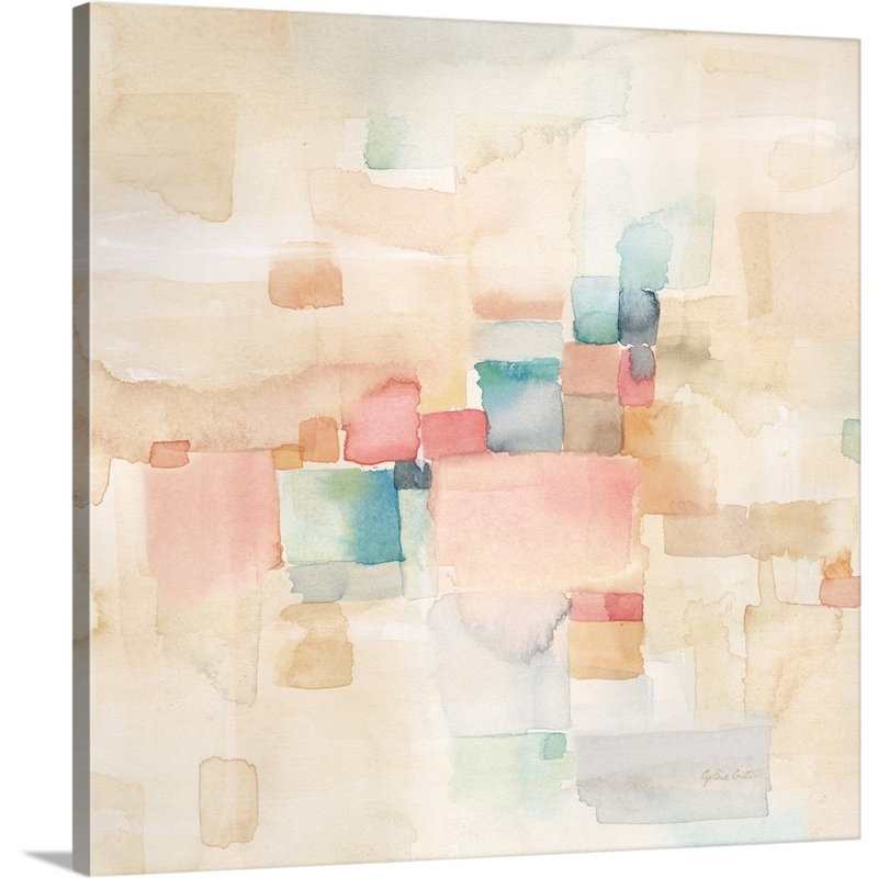 «Desert Dreams Square II» par Cynthia Coulter - reproduction d'art sur toile, Toile tendue, H 24 po x l 24 po x P 1,25 po