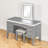 48" Makeup Vanity Set With Stool, Led Lighted Mirror, 7 Drawers Storage, Contemporary, Bedroom Dressing Area-730818555