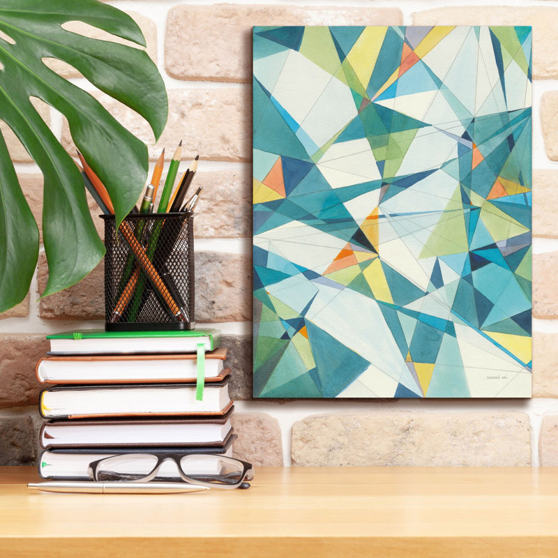 Art mural sur toile  «Prism 1 Oasis» par Danhui Nai, H 16 po x l 12 po