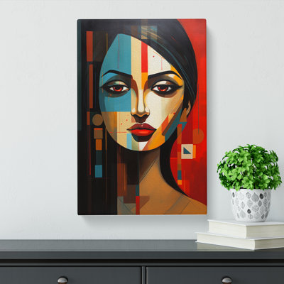 Indian Woman Constructivism - No Frame Print