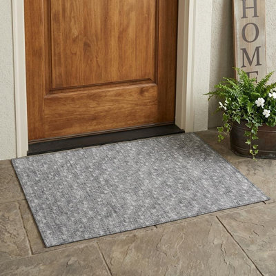 Tapis intérieur gris antidérapant lavable 2 pi x 3 pi