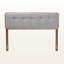 Tête de lit pour grand lit capitonnée Cascadia gris clair / noyer H 58,17 po x l 62,35 po x P 1,47 po-1453735044-1453735046