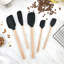 Flex-Core Spatula Wood Handle Set of 5 - White-1927921513