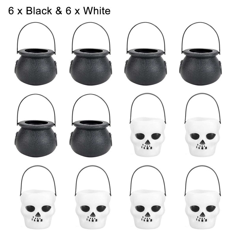 Ensemble de 12 mini seaux à chaudrons d'Halloween
