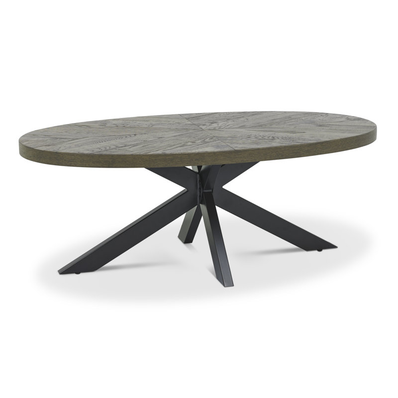 Stotts Cross Legs Coffee Table, Fumed Oak