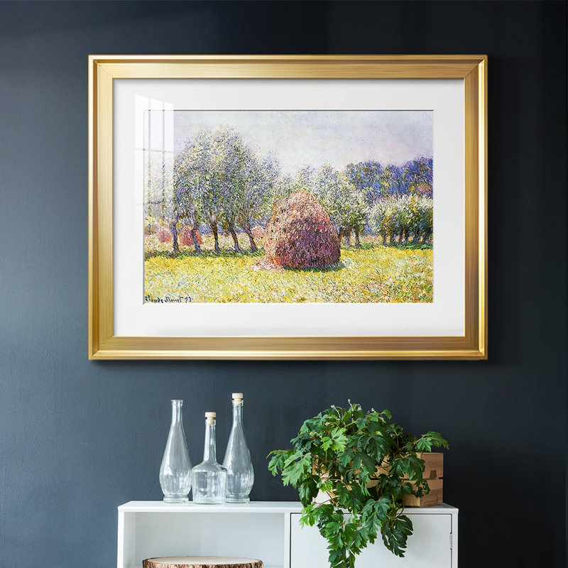 Haystack, 1865, reproduction d'art encadrée, H 27 po x l 39 po x P 1,5 po, Or