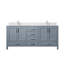 Meuble-lavabo double avec comptoir en quartz-863918365