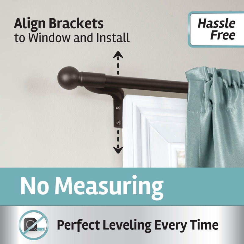 Oil Rubbed Bronze Adjustable Café Window Rod 18-48 Inches