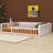Maily Wood Full Size Upholstered Platform Bed with Guardrail and Pillow-1943433221