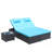 3-Piece Outdoor Patio Furniture Set With Chaise Lounge, Adjustable Reclining Rattan Chairs, And Glass Coffee Table For Pool And Garden-1014311731