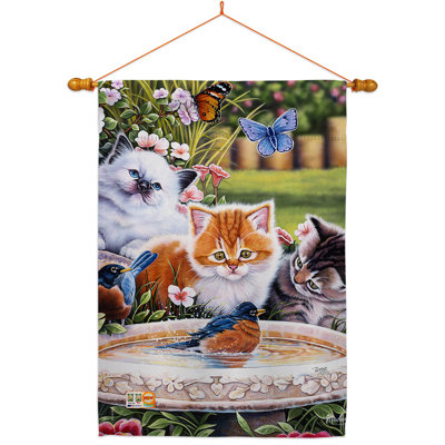 Double Sided 40'' H x 28'' W Polyester Animal Flag Set