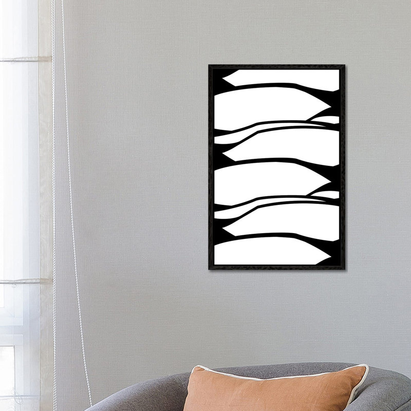 Blades 1 Piece Wall Art on Canvas, 66.04cm H x 45.72cm W x 3.81cm D, Black Floater Framed