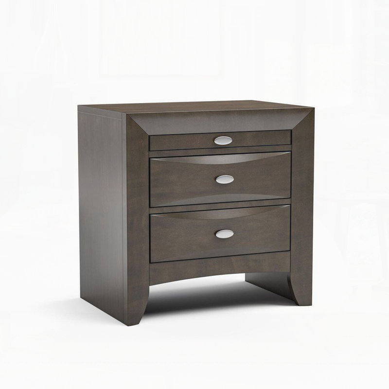 Table de chevet moderne pour chambre à coucher, Gris