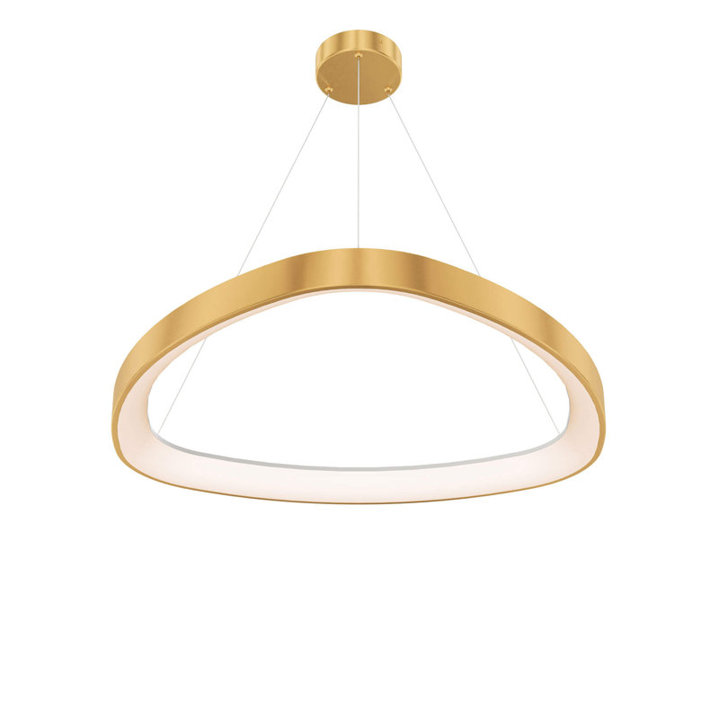 Luminaire suspendu simple à 1 lumière Cyndy, Or