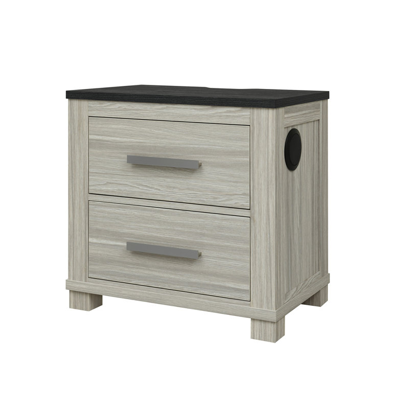 Table de chevet brune