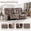 Ensemble de salon 2 pièces inclinable manuel contemporain avec fauteuil inclinable et causeuse avec console et porte-gobelets-1759661246