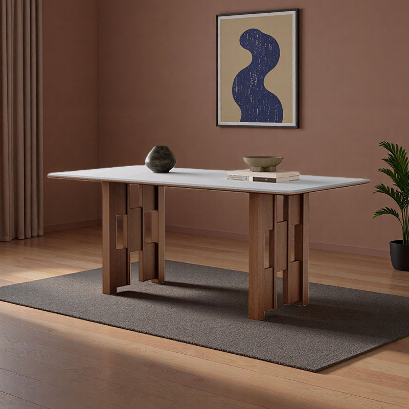 Table de salle à manger Mid-Century, 29.5"H x 59.1"L x 31.5"W
