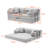Boneless Convertible Sleeper Sofa Bed,Two-Tone Blended Fabric Folding Mattress Couch With Fixed-Shape Frame, Floor Sofa Lounge Couch For Living Room Bedroom(Speckled)-2049917900