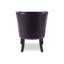 Fauteuil d'appoint en cuir de 25,6 po x 27,2 po x 32,8 po avec méridienne et garniture de rivets pour la réception de la chambre à coucher (mauve)