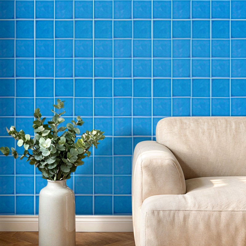 30Pcs Self-Adhesive Thick Wall Tile Stickers, Blue