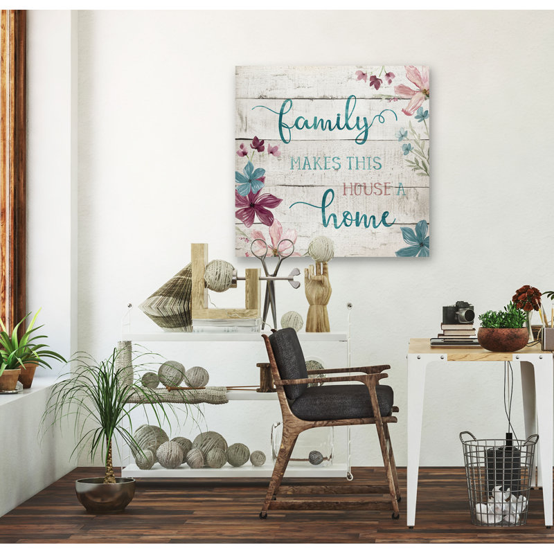 Toile tendue family home-gallery, H 24 po x l 24 po x P 1,5 po