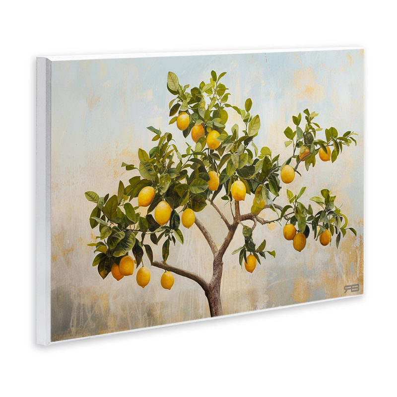 Lemon Tree Branches Wall Plaque Art by RB, 13" H x 19" W