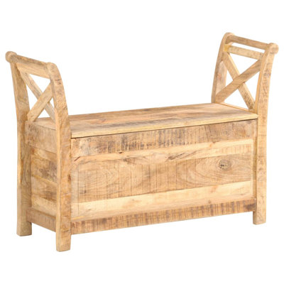 Hall Bench 40.6"x13"x28.3" Solid Mango Wood