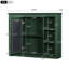 Armoire de rangement murale pour salle de bain - Miroir 35 po x 27,5 po avec charnières à pharmacie style rétro-860090806