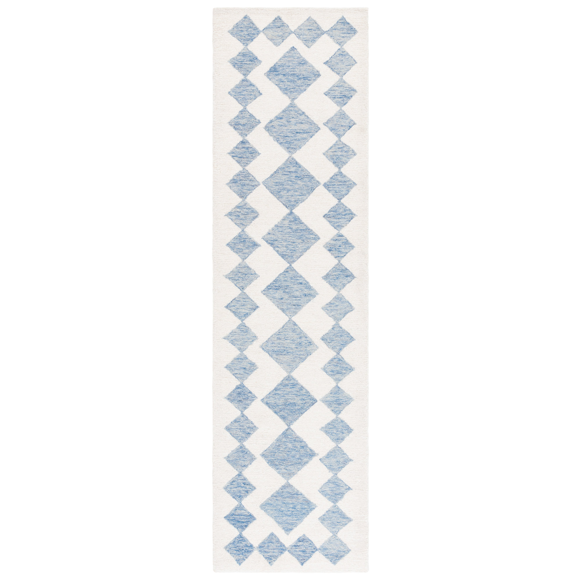 Claude Handmade Blue / Ivory Rug, Runner 2'3" x 9'