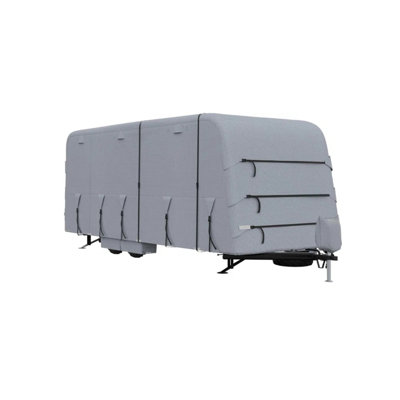 Housse de protection pour véhicule de voyage 18-20 pi imperméable, dessus non tissé 4 couches 160 g et 3 couches latérales 110 g, housse de protection universelle pour l'extérieur résistante à la pluie, aux rayons UV et à la neige