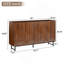 Buffet Mid-Century moderne avec pieds en métal, crédence polyvalente pour le salon, la salle à manger, le vestibule