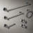 6 Piece Bathroom Towel Rack Set Wall Mount