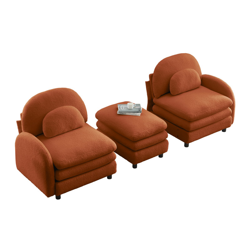 Cloud Comfort Sectionals, Teddy 2 Seat Modular Modern Home Sofa