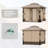Louvre Steel Double Roof Soft Top Gazebo With Led Lighting And Bluetooth Speaker,Netting And Pravicy Curtains-126057120-126057121
