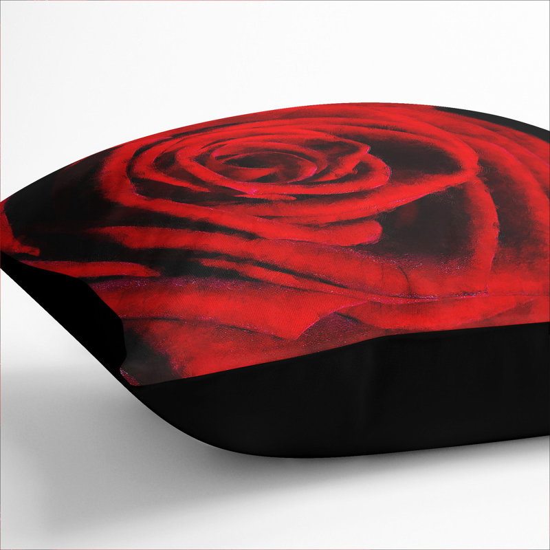 Square Throw Cushion, Black, 40cm H x 40cm W x 15cm D