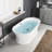 67" x 29.5" Freestanding Soaking Acrylic Bathtub with Pedestal, Double Ended, Non-Slip Design-51226565