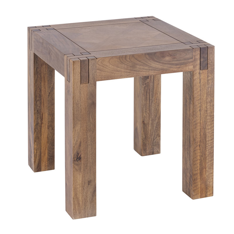Contemporary Solid Mango Wood Square Table