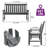 Aunye 2 person HDPE Outdoor Bench-639632723
