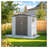 4 ft. x 6 ft. Gray Cedar Wood and Metal Garden Storage Shed with Waterproof Finish-128977483-128977482