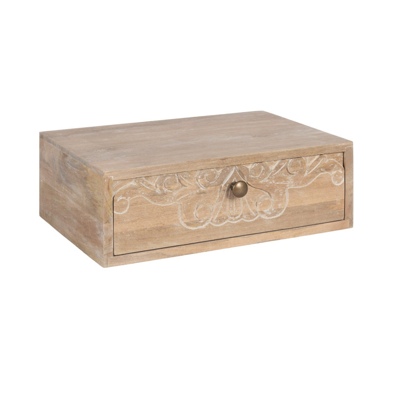 Mirza Solid Wood Floating Side Table