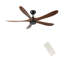 Ventilateur de plafond en bois de 62 pouces sans lumière avec télécommande, ventilateur de plafond à profil bas sans lumière, moteur CC réversible silencieux avec minuterie