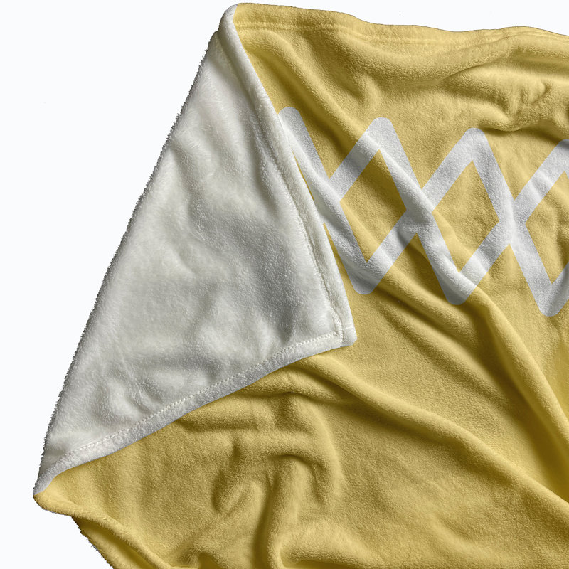 Elzo Plain Weave / Muslin Throw Blanket, Yellow