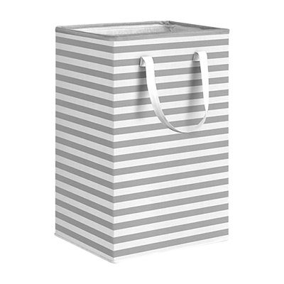 Backpack Fabric Storage Bag, Fabric Storage Basket, Folding Dirty Clothes Basket, Striped Dirty Clothes, Cotton Quilt, Moving