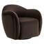 Compose Performance Velvet Swivel Armchair In Chocolate Brown-105239523