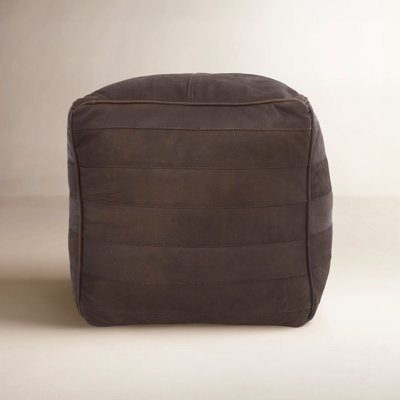 Shari Leather Pouf