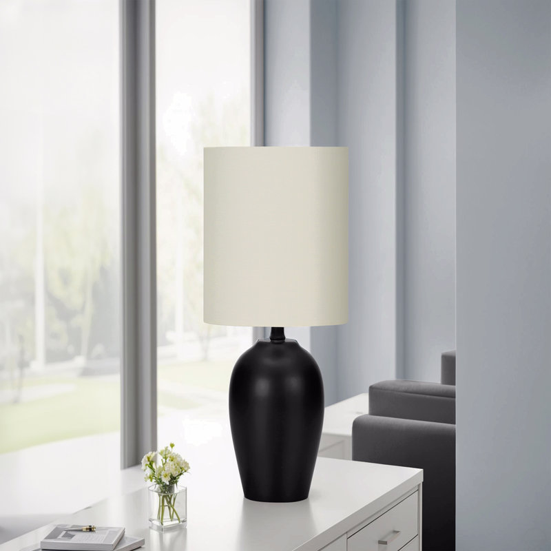 Lighting, 17"H, Table Lamp, Black Ceramic
