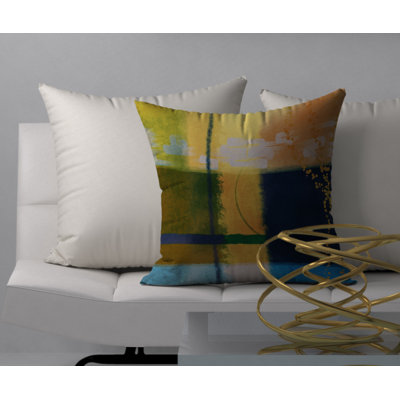 Housse de coussin décorative carrée et encart transparent