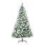 Sapin de Noël artificiel enneigé 6 pi avec des branches réalistes, 61 pommes de pin et 800 pointes