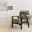 Fauteuil d'appoint rembourré beige et champagne opulent Glam